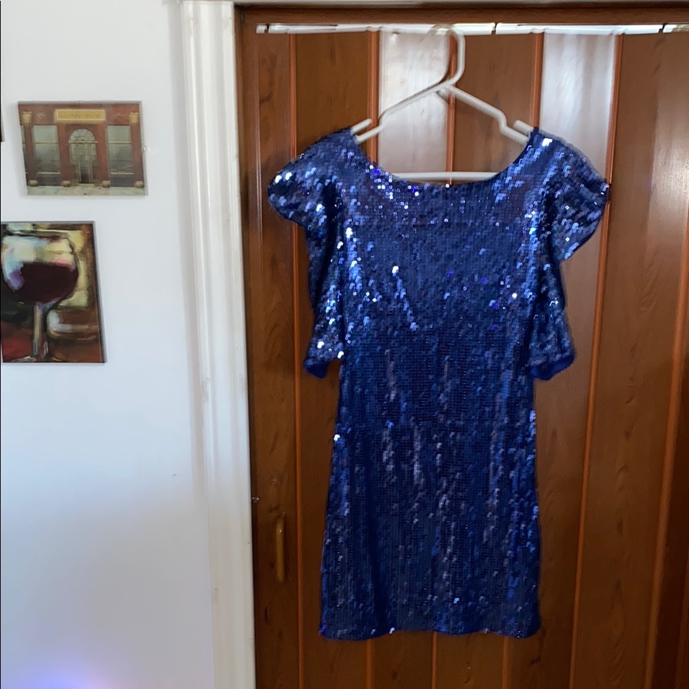 Shimmering Blue Sequin Dress